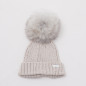 Gorro Canalé con Pompones Sintético Arena-Pangasa