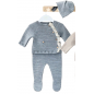 Conjunto Punto Puntilla Gris-Valentina Bebés