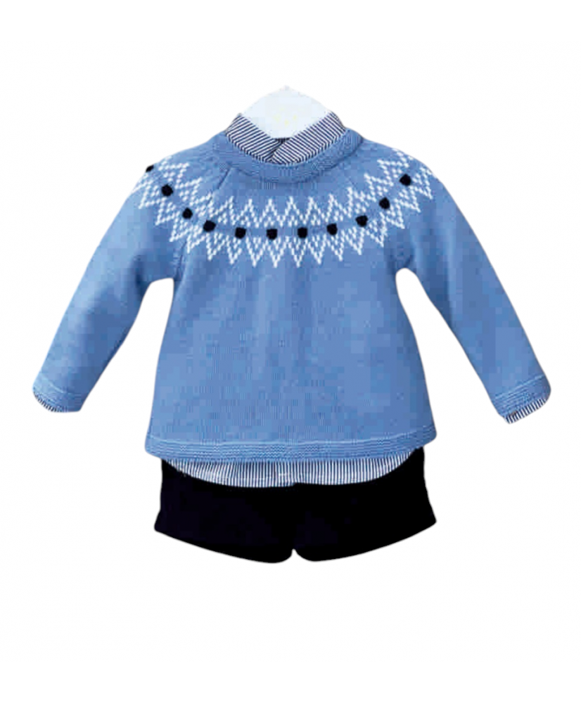 Conjunto Jersey, Camisa y pantalon MAR20-Valentina Bebés