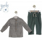 Conjunto Bebé Pantalón Largo Familia Grafito-Yoedu
