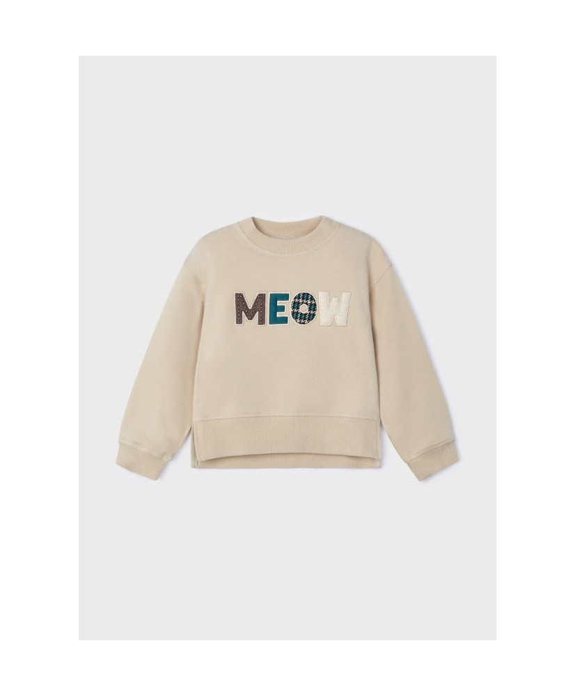 Sudadera mangas abullonadas niña-Mayoral