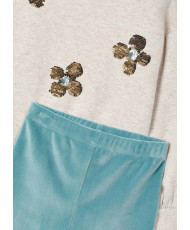 Conjunto legging y sudadera lentejuelas niña-Mayoral