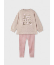 Conjunto legging antelina y sudadera niña-Mayoral