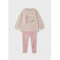 Conjunto legging antelina y sudadera niña-Mayoral