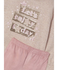 Conjunto legging antelina y sudadera niña-Mayoral