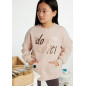 Conjunto legging y sudadera texto chica chocolate-Mayoral