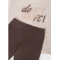 Conjunto legging y sudadera texto chica chocolate-Mayoral