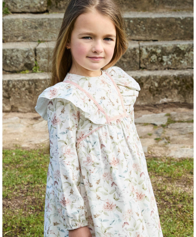 Vestido infantil estampado Peonia-Martín Aranda