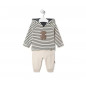 Conjunto de niño a Rayas y liso Black Crudo-Tous Baby Conjunto de niño a Rayas y liso Black Crudo-Tous Baby