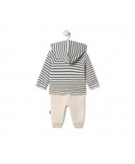 Conjunto de niño a Rayas y liso Black Crudo-Tous Baby