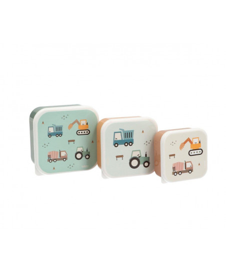 3 Cajas Almuerzo Trucks-Tutete