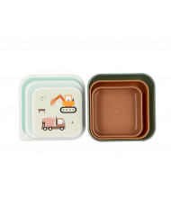 3 Cajas Almuerzo Trucks-Tutete