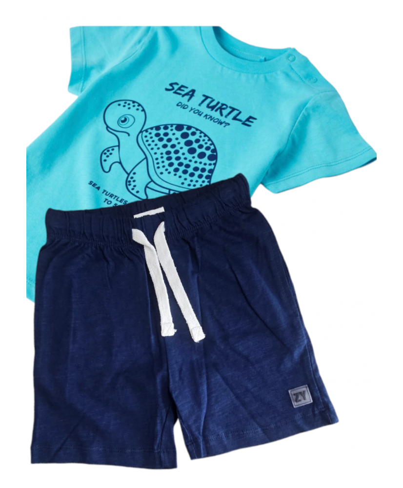 Conjunto Bebé Niño Algodón Azul-Zippy