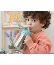 BOTELLA ENTRENAMIENTO OSO SAGE 280ML ACERO INOXIDABLE COLECCIÓN "HONEY"-Kiokids