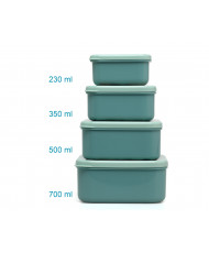 SET PORTA-ALIMENTOS 4 UNIDADES OSO VERDE SALVIA COLECCIÓN "HONEY"-Kiokids