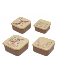 SET PORTA-ALIMENTOS 4 UNIDADES CIERVO BEIGE-KIOKIDS