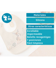 BABERO BLANDITO SILICONA CIERVO BEIGE-KIOKIDS
