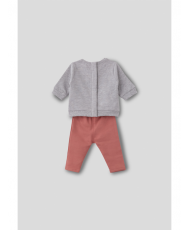 Conjunto recien nacido niña gris melange-Street Monkey