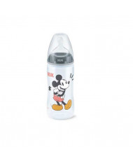 Biberon Tetina Silicona Flow Control Control de Temperatura Mickey 6-18m 300ml-Nuk