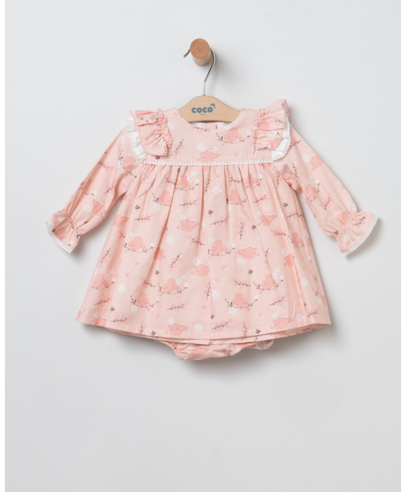 Vestido Palomas Rosa + Braga-Coco Acqua Vestido Palomas Rosa + Braga-Coco Acqua