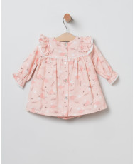 Vestido Palomas Rosa + Braga-Coco Acqua