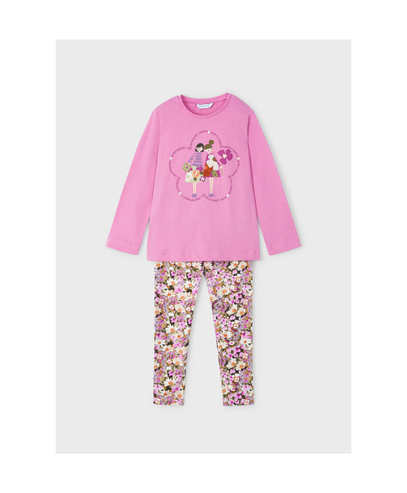 Conjunto legging estampado y camiseta niña camelia-Mayoral