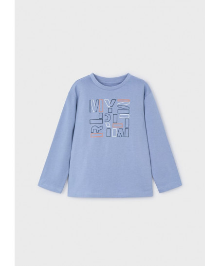Camiseta letras básica niño glaciar-Mayoral