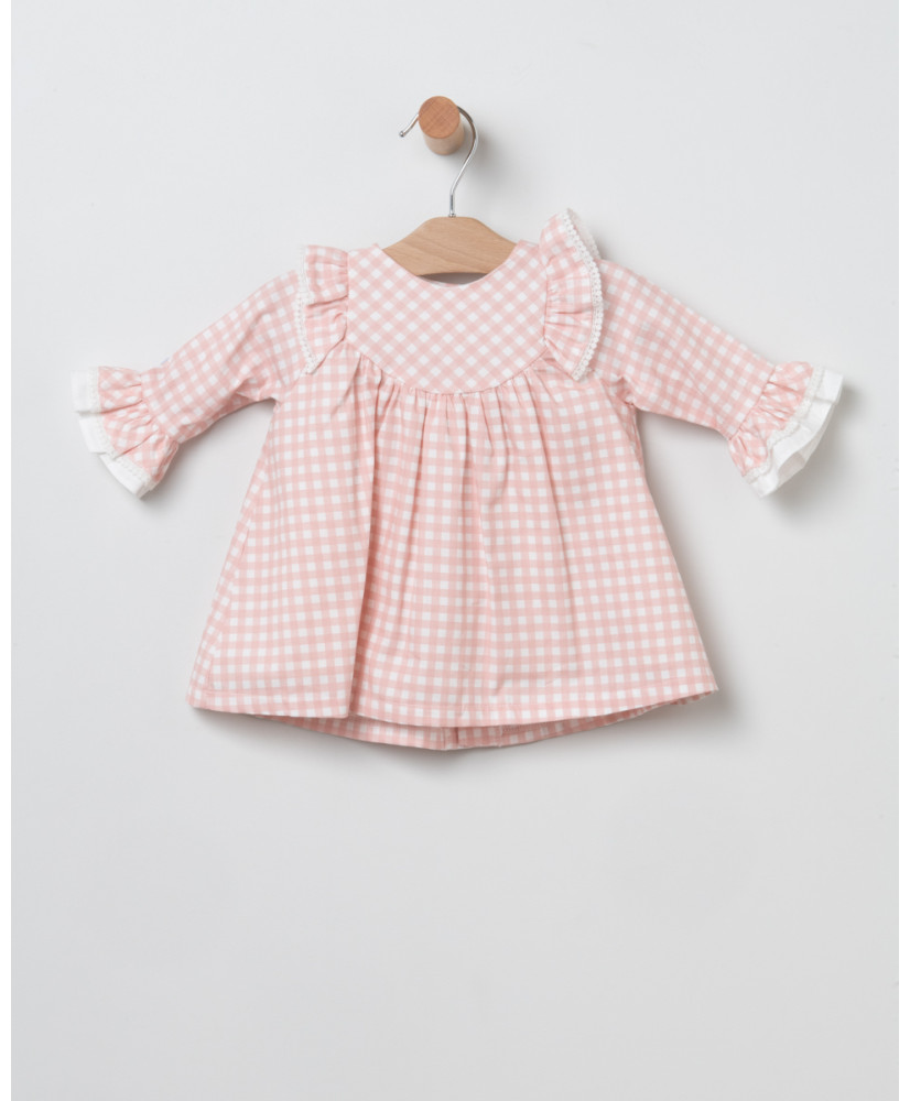 Vestido Cuadros Rosas+Brga-Coco Acqua