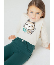 Pantalón básico niña botella-Mayoral