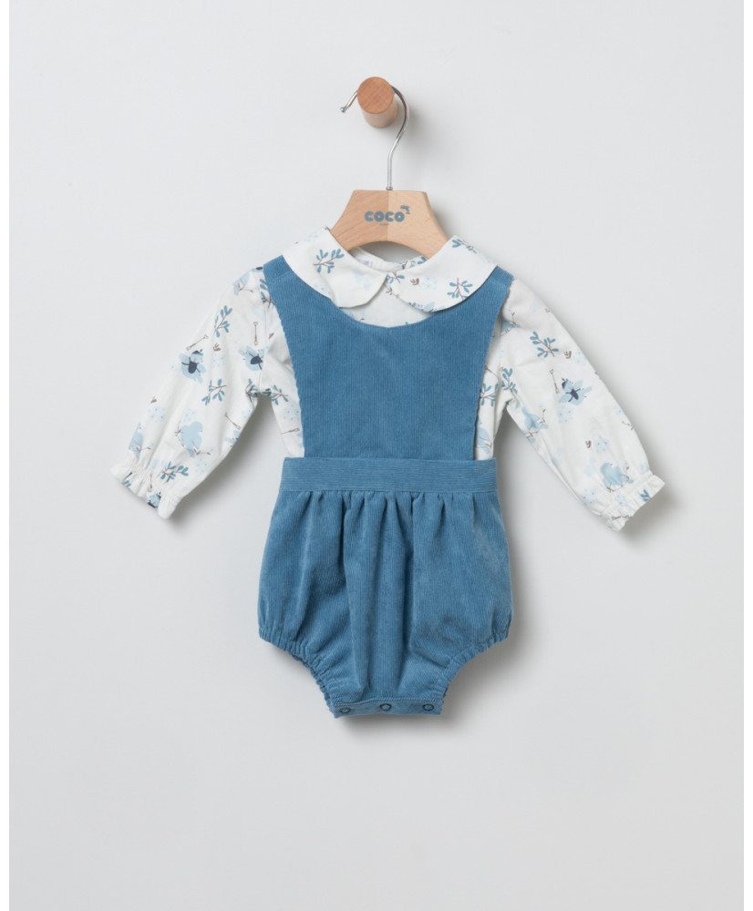 Ranita + Blusa Pájaros Celeste-Coco Acqua Ranita + Blusa Pájaros Celeste-Coco Acqua