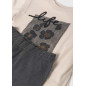 Conjunto legging acampanado y sudadera chica plomo vigoré-Mayoral