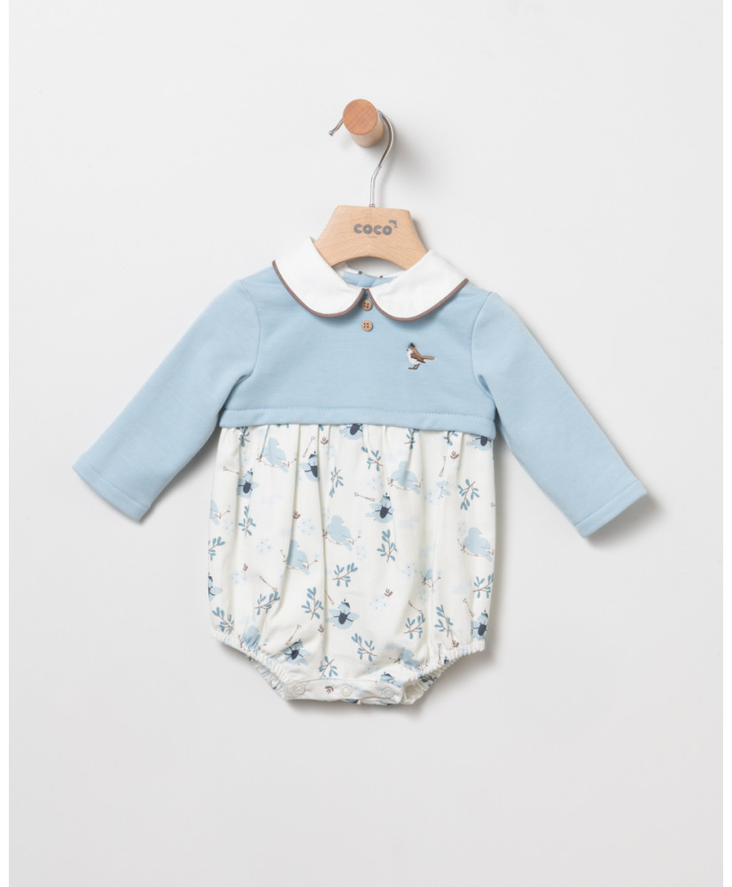 Ranita Estampado Pájaros Celeste-Coco Acqua
