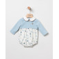 Ranita Estampado Pájaros Celeste-Coco Acqua
