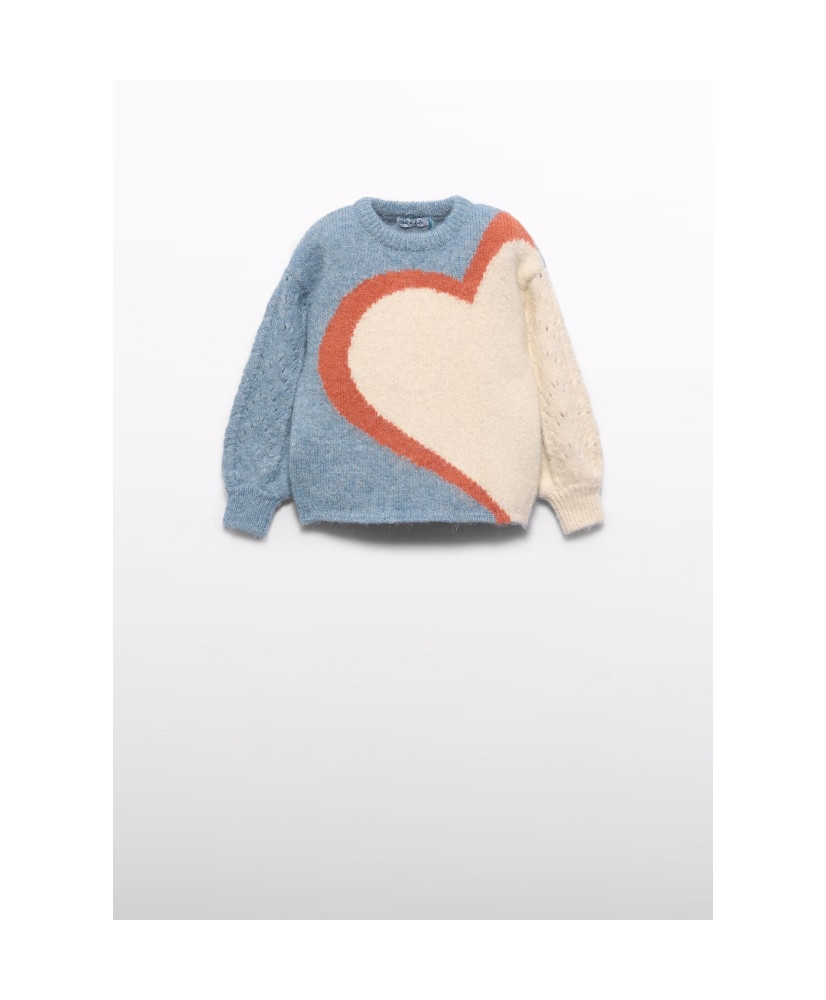 Jersey jacquard corazón niña-Abel & Lula