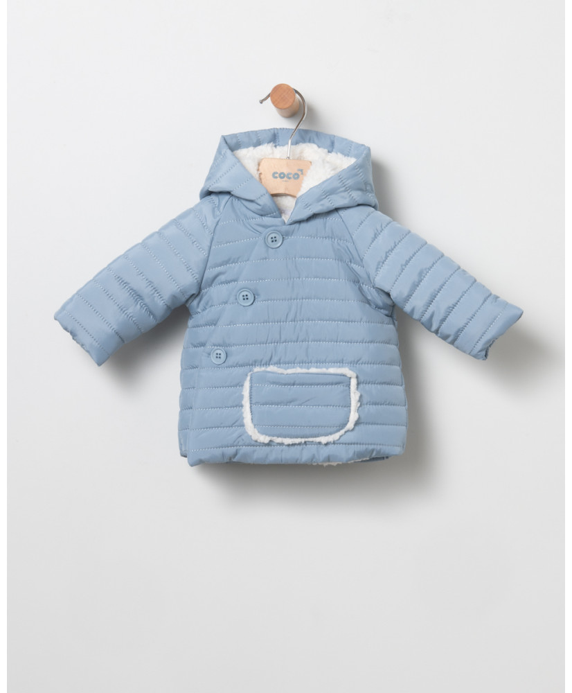 Chaqueton Acolchado Celeste-Coco Acqua