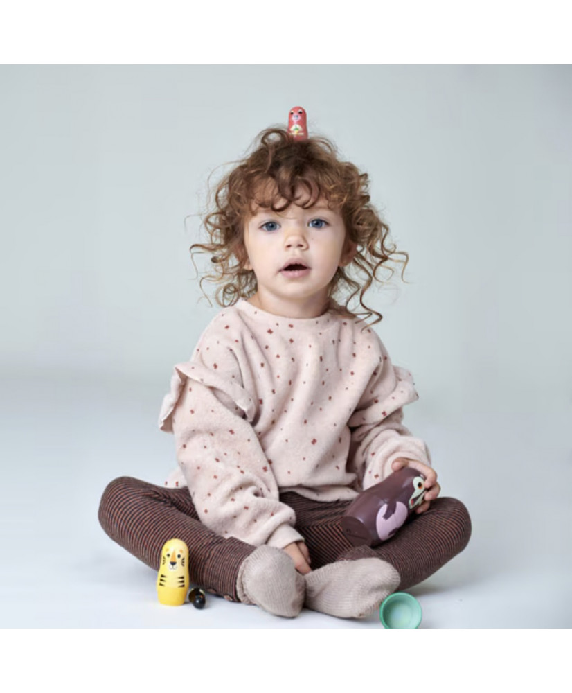 Conjunto de niña con osos y rayas pink-Tous Baby Conjunto de niña con osos y rayas pink-Tous Baby
