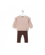 Conjunto de niña con osos y rayas pink-Tous Baby