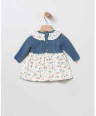 Vestido Tricor  Azulón+Braga-Coco Acqua