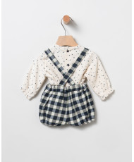 Camisa+Bloomer Cuadro Marino-Coco Acqua