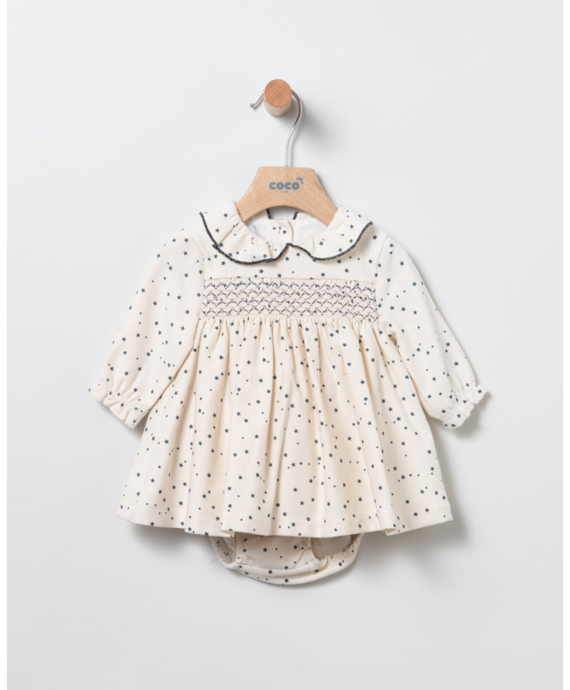 Vestido Estrellas Marino-Coco Acqua