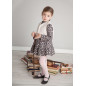Chal+Vestido Flores Gris-Coco Acqua