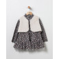 Chal+Vestido Flores Gris-Coco Acqua