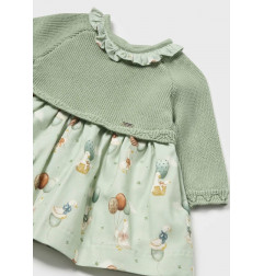 Vestido combinado tricot recién nacida Nenúfar-Mayoral