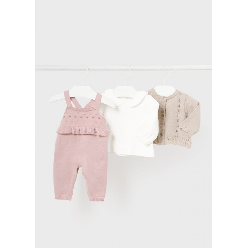 Conjunto 3 piezas tricot recién nacida Sugar-Mayoral
