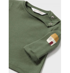 Conjunto peto estampado y camiseta recién nacido Bosque-Mayoral