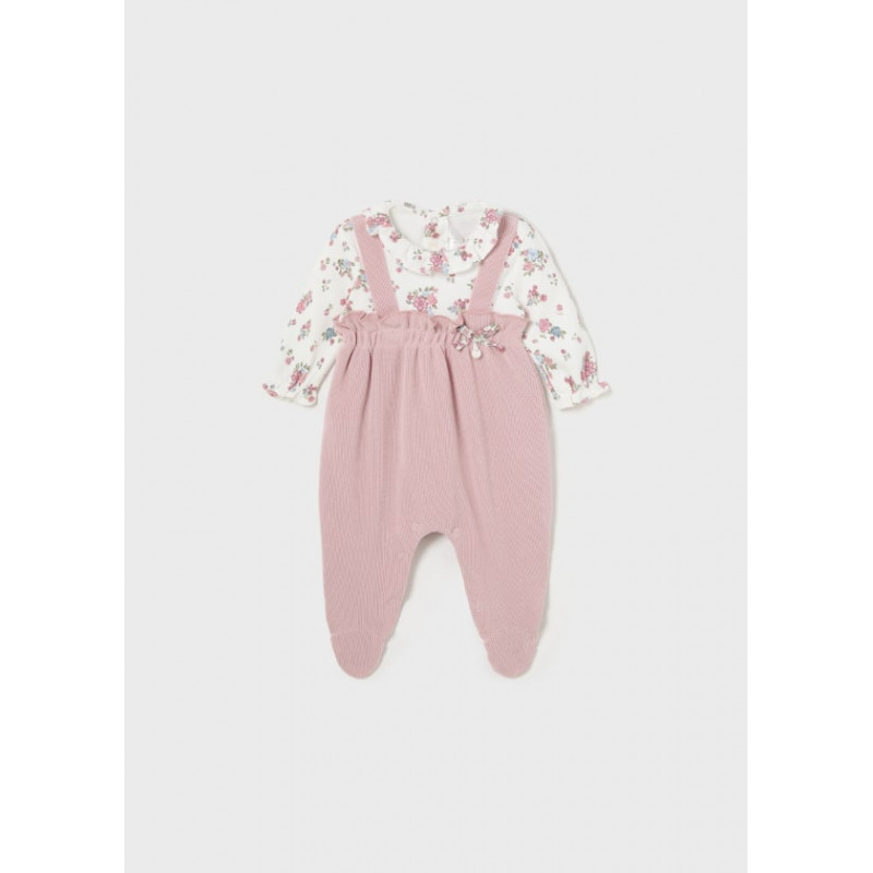 Pelele peto flores recién nacida Rosa Baby-Mayoral