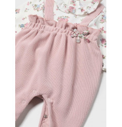Pelele peto flores recién nacida Rosa Baby-Mayoral