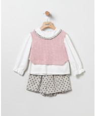 Chal+Blusa+Short Gris-Coco Acqua