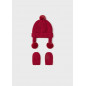 Set gorro y manoplas recién nacido Guinda-Mayoral
