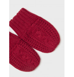 Set gorro y manoplas recién nacido Guinda-Mayoral